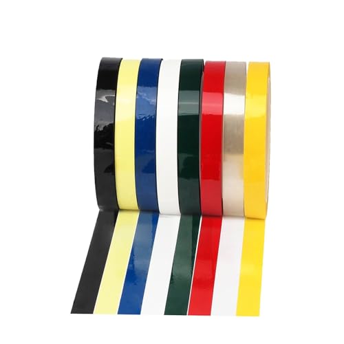 IFNOW Dry Erase Tape Whiteboard Pinstripe Tape - 8 Multi-Color Vinyl Tape for Gym Floor, Chart & Whiteboard Marking | Waterproof, No-Residue PET Adhesive