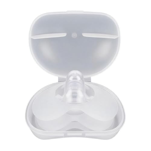 Gajoin Breastfeeding Nipple Shields for Nursing Newborn Baby Nippleshield Breast Feeding 2 Count with Sterilizing Storage Case Clear (Size 13-16MM)