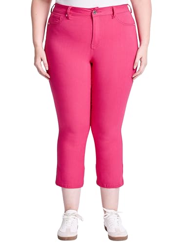 YMI Royalty for Me Women's Plus Hyperstretch Cropped Kick Flare Pants, Ep206731