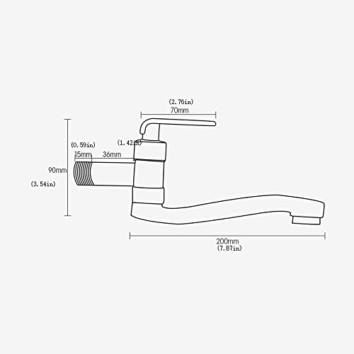 Robinet eau froide au style domestique noir avec finition mate durable