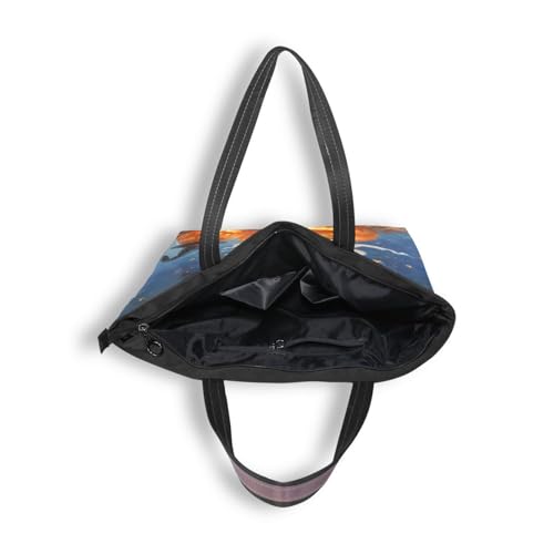 Image of Women Turtle Tote Bag Polyester Handbag Zippered Tote Bag Turtle Tote Purses,Summer Beach Tote Bag
