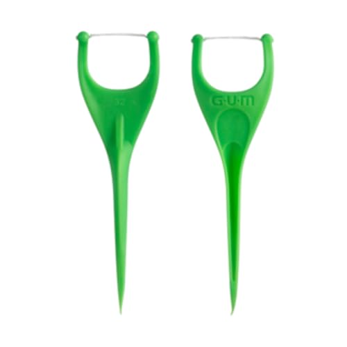Image of GUM Angled Clean Dental Floss Picks, Fresh Mint Flossers, 75 Count