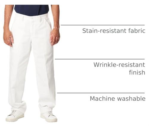 Red Kap Men's Red-E-Prest Work Pant - Wrinkle Free Workwear for Mechanics, Breathable and Durable, Front & Hip Pockets, White, 36W x 32L by Red Kap - Used condition - Image 3