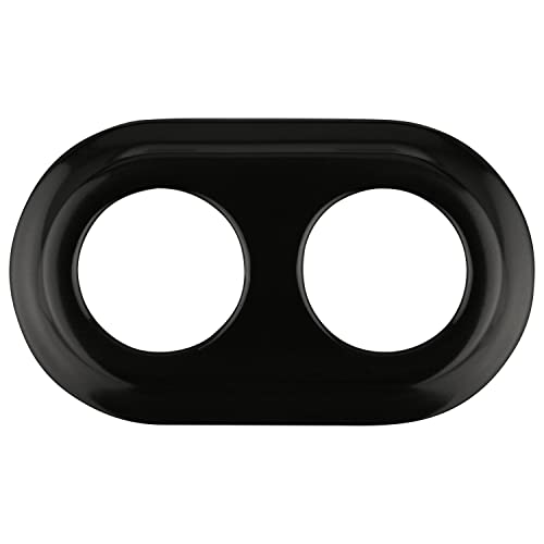 PR1 Series Porcelain Retro Frame Double Socket Black, 173 x 100mm I Höhe 13mm - Image 2