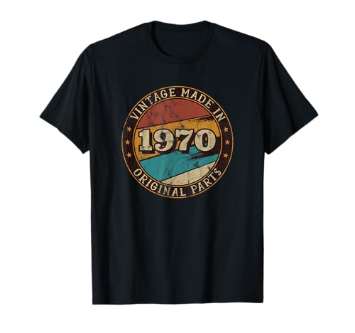 Geboren 1970 - Original Parts - Retro Vintage Geburtstags T-Shirt