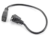 CablesOnline 9in USB Micro-B Male Right Angle (Up Position) to Female Extension Cable (AD-U44)