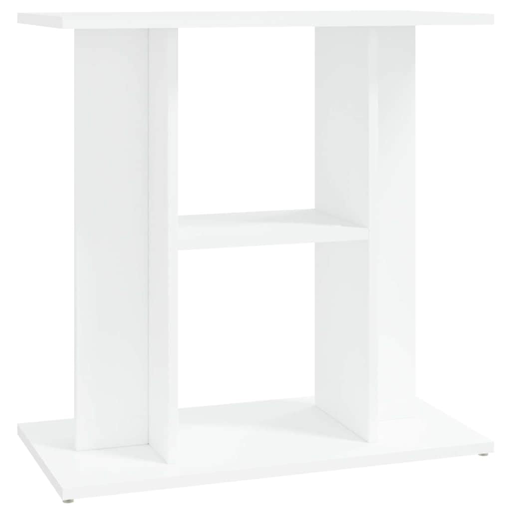 vidaXL Aquarium Stand, 60x30x60 cm, Engineered Wood, White, Fish Tank Stand with Storage, 3-Tier Cabinet, Indoor Use, Multi-purpose
