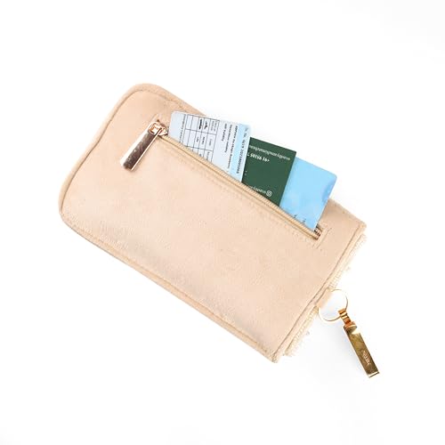 Image of J I ACCESSORIES Velvet Saree Clutch Mobile Pouch Waist Clip Ladies Purse Gift For Women