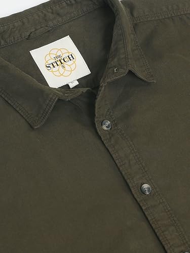 Image of StitchX Men's Full Sleeve Core Essentials Twill Over-Dyed Shirt XS-2XL