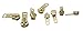 Zipper Repair Kit Solution YKK® 8 Sets Auto Lock Sliders Assorted 2 of #5, 2 of #7 , 2 of #8 and 2 of #10 Included Top & Bottom Stops - Made in USA (YKK Brass Auto Lock Sliders)