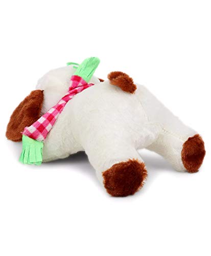 Image of Tickles Adroable Lying Dog Stuffed Soft Plush Animal Toy for Kids Baby Boys & Girls Birthday Gift (Color: White Size: 20 cm)
