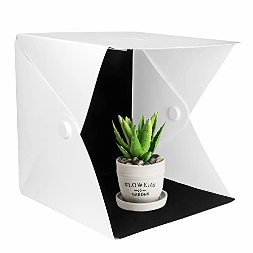 Fotolåda, fotolåda 40 x 40,2 LED-remsor med 4 färger bakgrund vit svart röd grön softbox kit, 2 ljusfärger 140 LED justerbar ljusstyrka bakdroppar vikbar