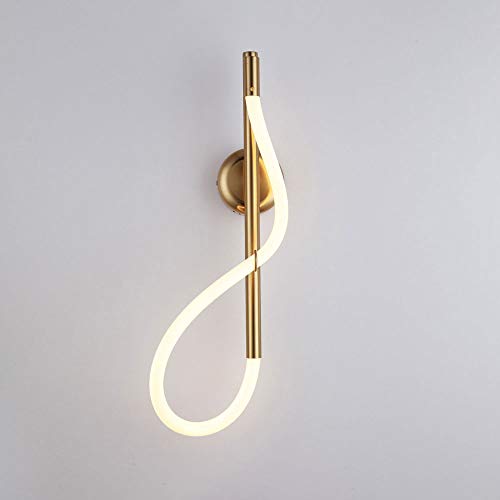 Applique murale LED en laiton 32W moderne à col de cygne 3000K