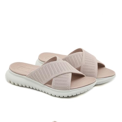 Zapatillas trenzadas con punta abierta de verano y sandalias cómodas negras
