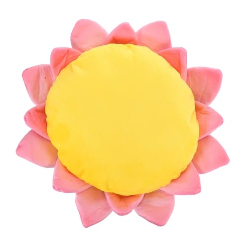 YARNOW 蓮の猫ソファベッド 猫椅子クッション シートクッションかわいい 猫のベッド ペットの巣パッド 猫マットベッド 犬用ソファベッド 豪華なペットスリーピングマット ぬいぐるみ ピンク