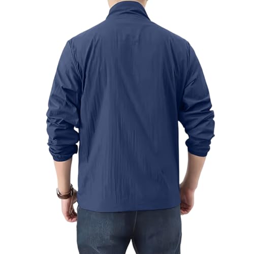 Men's Fashion Lightweight Windbreaker Coat Waterproof Soft Shell Rain Jackets, M-3XL2