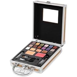 Maletin Mac Cosmetics MYA Cosmetics - Maletín Maquillaje Profesional Incluye Sombras, Colorete, Pintalabios, Brochas (MYA Travel Gold)