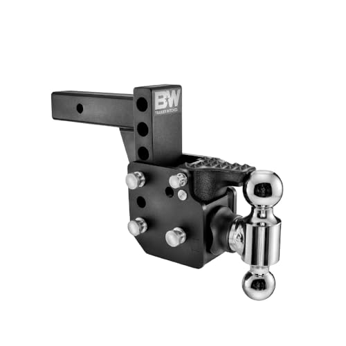 B&W Trailer Hitches Dual Ball Pintle Tow & Stow - Fits 2' Receiver, Dual Ball (2' x 2-5/16'), 6' Drop, 16,000 GTW -TS10053B