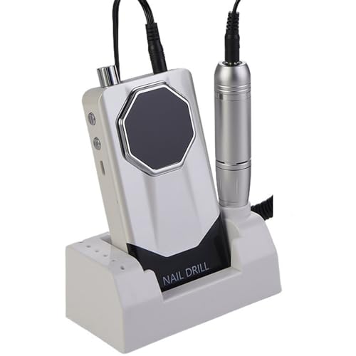 Taladro eléctrico de uñas de 45000 rpm, lima de uñas portátil inalámbrica con múltiples ajustes de velocidad para uñas acrílicas, pulidor inalámbrico para salón de belleza