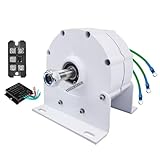 YIGECHENXIN Permanent Magnet Generator Gearless12000w 3 Phase Alternator 12V 24V 48V 220V for Wind Turbine Water Turbine Hydroelectric Generator (with Base),24v