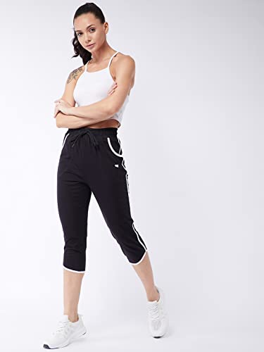 Image of Modeve Women Striped Cotton Blend Capri
