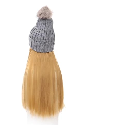 Gorro de peluca Cabello sintético Mujeres Invierno Cálido Mantener Extensión del cabello Sombreros Pelucas for mujeres Colores Cabello ondulado Sombrero de peluca(10)