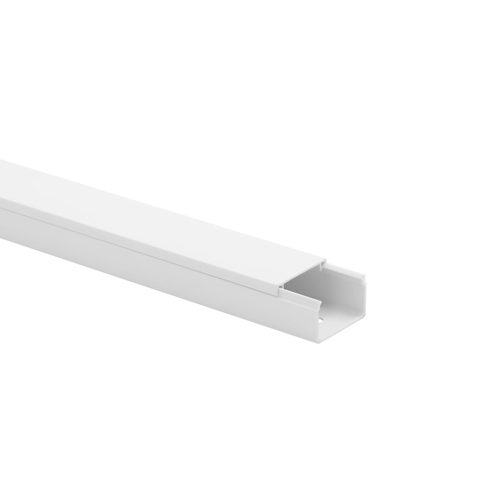 KOMIB KK2516RW Kabelkanal 25 x 16 x 2000mm / Kabelkanäle/Kabelführung Schraubbar 5 Stück (10 Meter - 5 x 2m)- VDE
