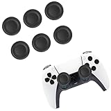 PS5 コントローラー 交換用スティックキャップ スティックカバー 8個セット 高密度シリコン製 快適グリップ 防滑設計 防塵保護 取り外し簡単 PS4/PS5/PS5 Edge 互換 周辺機器 ユニバーサルサイズ ブラック