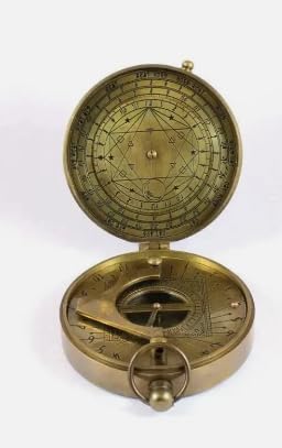 Brújula de Zócalo Solar Vintage con Estuche de Cuero miniatura 2