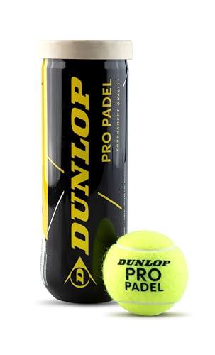 DUNLOP Pro Padel – Padel Bälle für Wettkämpfe und Turniere (1x3er Dose)
