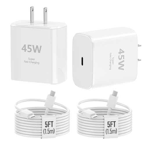 Phone 16 Pro Max Charger Fast Charging - 45W Super Fast USB C Charger Block with 6.6FT Long Charging Cord Cable for i-Phone 16 Pro Max/16 Pro/16/16 Plus 15 Pro Max/15 Pro/15