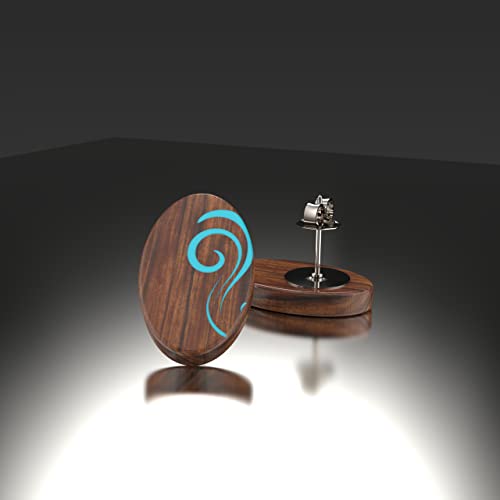 Wood Earrings - Wood Earrings - Womens Earrings - Unisex Earrings - Mens Earrings - Wood Stud Earrings-Made In Usa #TOP2