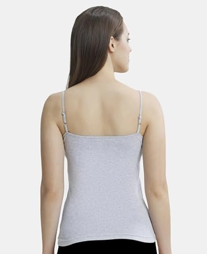 Image of Jockey 1487 Women Super Combed Cotton Rib Camisole with Adjustable Straps and StayFresh Treatment (Pack of 2)