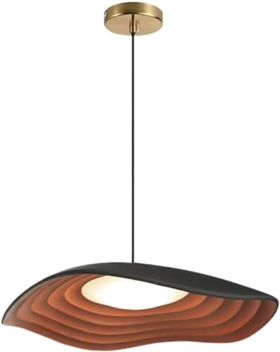 Lustre LED Wabi-Sabi suspendu en résine de haute qualité au design artistique et épuré pour salon
