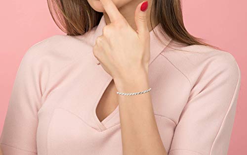 Pulsera Savlano Cuerda Plata 925 Italiana Unisex miniatura 5
