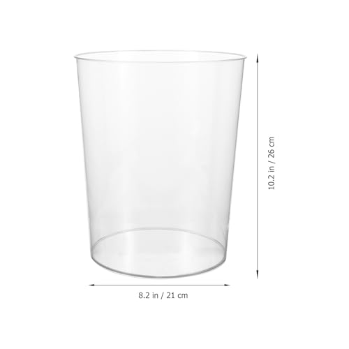 Caneca de basura plástica cilíndrica blanca 14L miniatura 2
