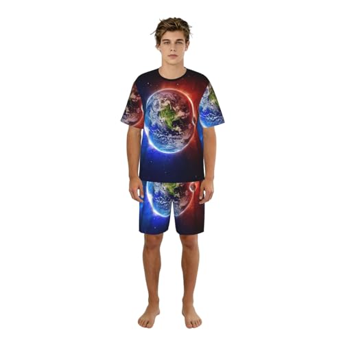 Pyjama short homme espace pour des nuits d'été fraîches et décontractées