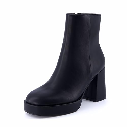 CUSHIONAIRE Women's Gallerie platform block heel dress boot +Memory Foam, Wide Widths Available