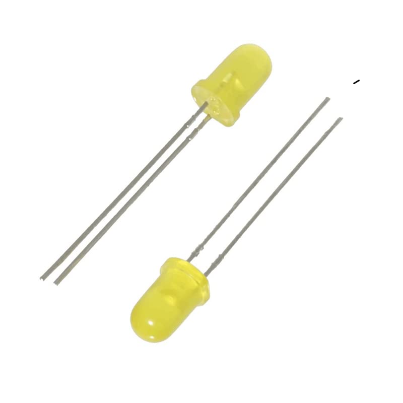 IEIDidactics™ 20 Pieces (Yellow LED) Diodes Lights 5mm Light Emitting Diode LED Lamp Assorted Kit / 2pin Diffused LED Electronic Parts