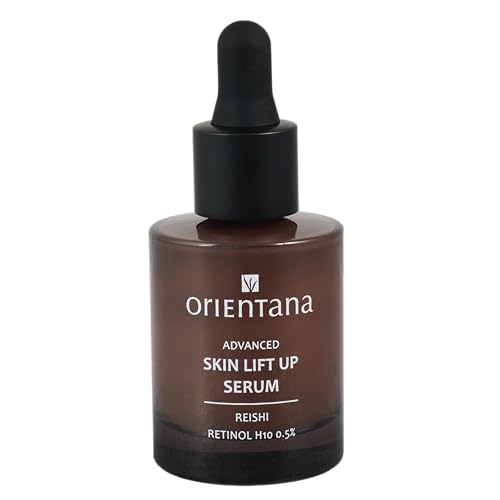 Orientana - Suero Reishi con Retinol H10 0,5% | Emulsión láctea ligera | Vegano Natural | Efecto antienvejecimiento y mejora de la estructura de la piel | Bakuchiol y Coenzima Q10 | 30ml
