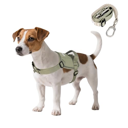 Heavy Duty Dog Control Vest with Leash Set,Placing Tracker Pocket,Adjustable
