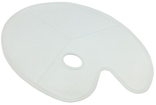 Easyou Palette en plastique antiadhésif de qualité supérieure avec trou pour le pouce en plastique Blanc transparent 1 pièce 30,5 x 42,4 cm Cover