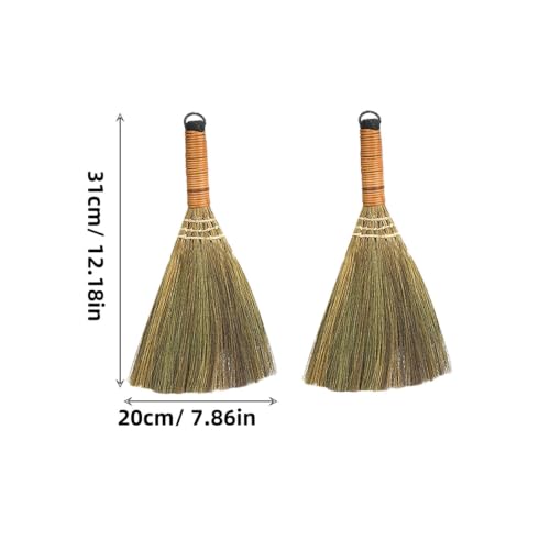 Miniatura 9 de Shineofi Escobas De Bambú Natural Para Limpieza Doméstica 2 Unidades Cerdas Duraderas Para Eliminar Polvo En Habitaciones Y Escritorios