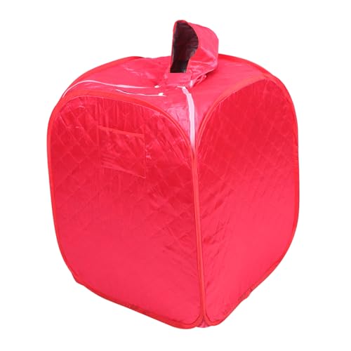 Kisangel Tente de Sauna Portable Pliable pour Spa à Vapeur et Sudation, Usage Maison Individuel, Couleur Rouge, Facile à Installer Système Gonflable Rapide, Sauna Personnel Compact