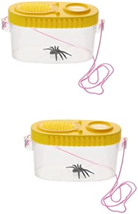 Kid Tools 4 Pcs Viewer Catcher Collections Box Nature Exploration Clear Container Tools for Kids Toy Container Multi-Function Boxes Magnifying Critter Boxes Accessory