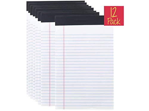 1InTheOffice Jr Legal Pads,Small Legal Notepads, 5" x 8", Narrow Ruled Note Pad