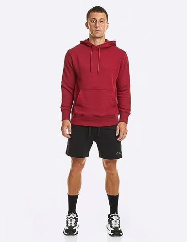 Ouber Men's Cotton Sweat Shorts Athletic Gym Workout Shorts Sporty Casual Shorts3