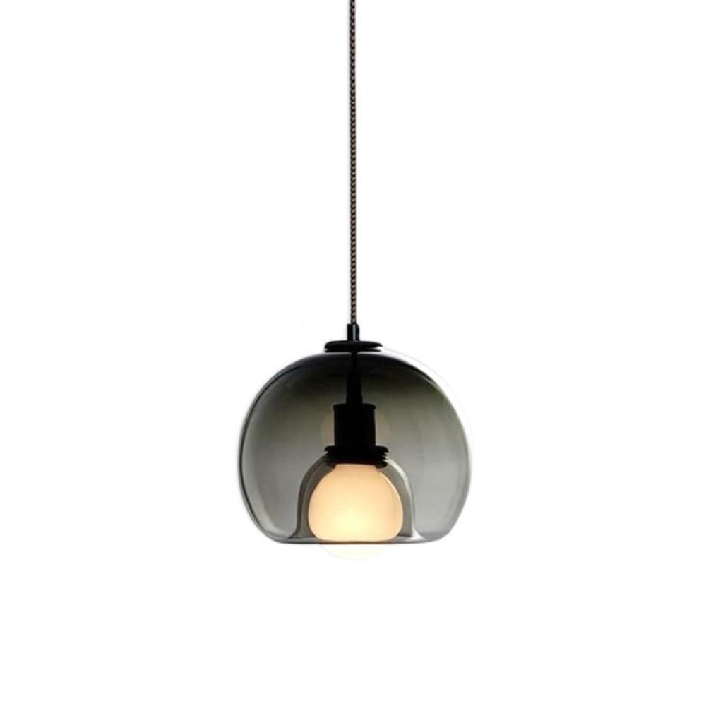SYAXVOM French Style Flush Mount Ceiling Chandelier - Elegant Glass Pendant Light for Home Decoration(B)