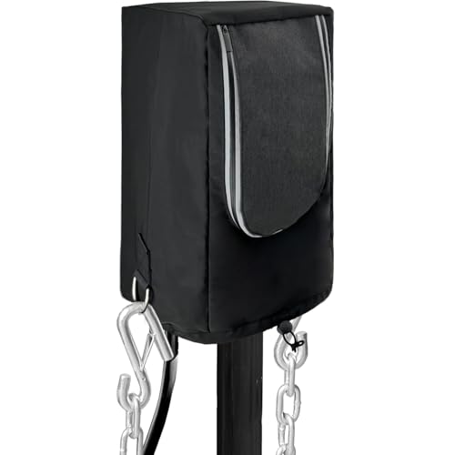Chanvoo Electric Tongue Jack Cover- 3 Layer Oxford Fabric Universal Trailer RV Electric Tongue Jack Protective Cover- Adjustable Drawstring with D Rings (18 x 9 x 7.5 Inch)