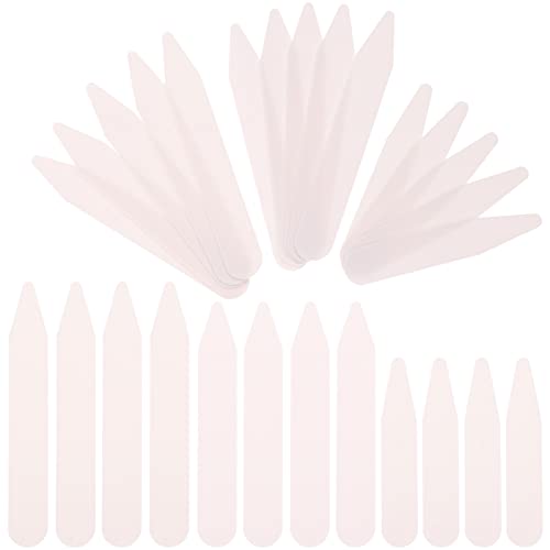 Homoyoyo 200PCS Plastic Collar Stays for Mens Dress Shirts, White Premium Dress Shirt Collar Inserts, Mens Collar Stays Bones Stiffeners in 3 Sizes